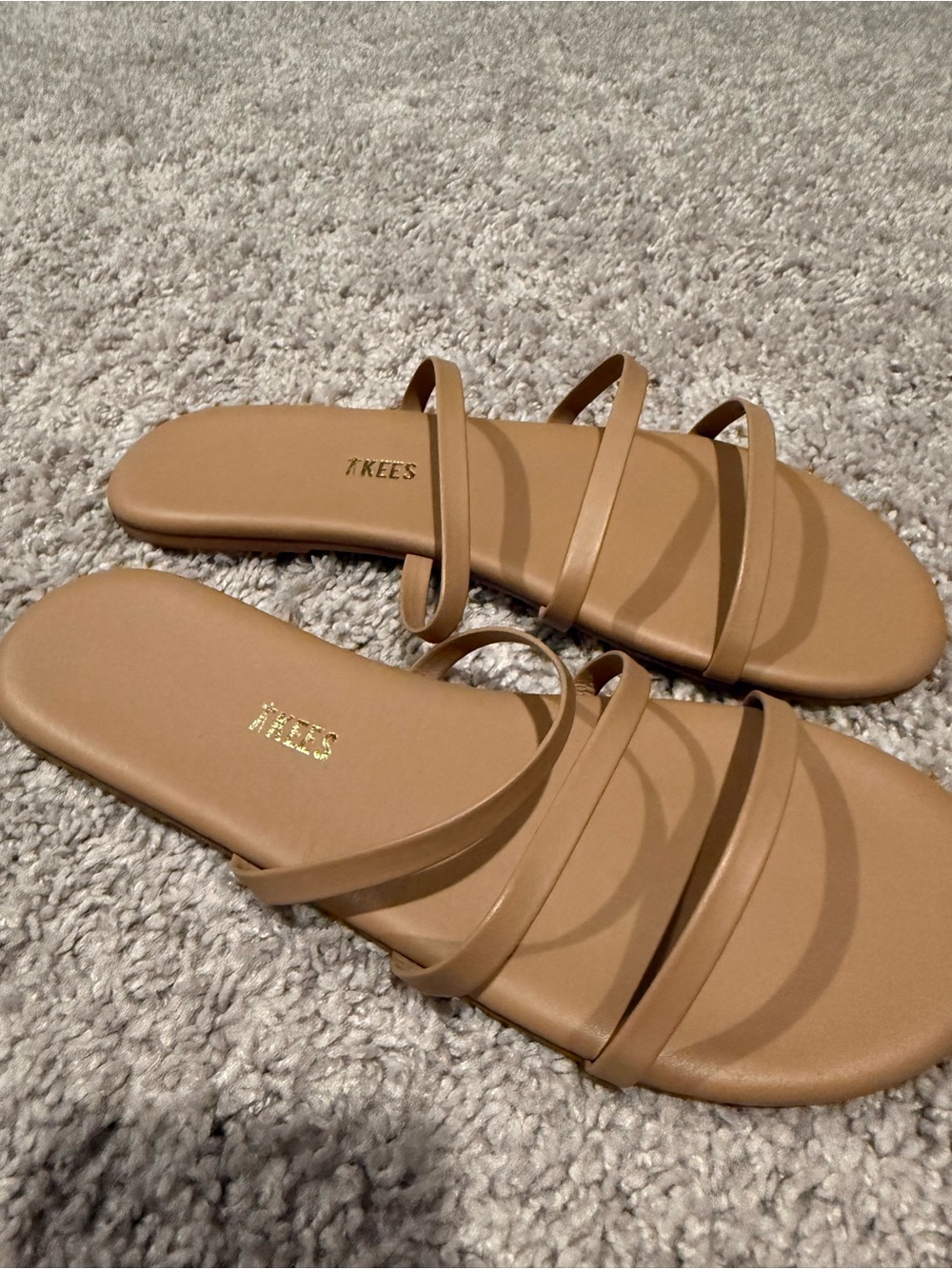 TKEES Strappy Slide Sandal in Tan